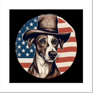 Whippet 4th of July Posters and Art